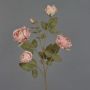 Rama de rosas artificiales SITARA, aspecto seco, rosa antiguo, 75 cm, Ø 5-8 cm