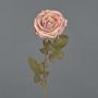 Rosa artificial NAJMA, aspecto seco, rosa antiguo, 65 cm, Ø 10 cm