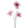 Rama artificial de magnolia FLAVA, fucsia-blanco, 85cm