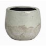 Maceta de cerámica retro ADELFIA, color degradado, crema-gris, 10,5cm, Ø11,5cm