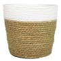 Cesta jardinera DOMINGA, blanco-beige, 13cm, Ø16cm