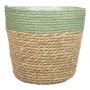 Cesta jardinera DOMINGA, verde-beige, 20cm, Ø22cm