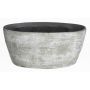 Maceta ovalada para orquídeas AGALMA de cerámica, aspecto de cemento, blanco-gris, 33x15x15cm