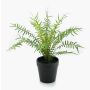 Planta artificial de helecho acanalado CASCOT, verde, 20 cm