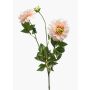 Flor artificial dalia NAXOS con flores, rosa y verde, 70 cm, Ø 10-11 cm