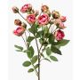 Rama de rosas artificial TOSSA, rosa y verde, 60 cm, Ø 1-4 cm