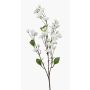 Rama decorativa de cerezo ornamental AKEMI con flores, blanca, 90 cm