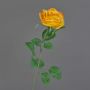 Rosa artificial PEZOS, naranja-amarillo, 60 cm, Ø 10 cm