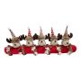 Parachoques navideño RUDIS con renos, rojo, 88 x 15 x 30 cm