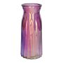 Jarrón de mesa RUBIE de cristal, violeta-iridiscente-transparente, 24cm, Ø11cm