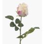 Rosa artificial DIXLEN, blanco-rosa, 70 cm, Ø 7 cm
