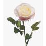 Rosa artificial BRUNETTE, blanco-rosa, 70 cm, Ø 11 cm