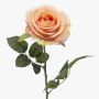 Rosa artificial BRUNETTE, color melocotón, 70cm, Ø11cm