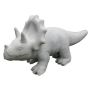 Figura de animal: dinosaurio triceratops NIONA de cemento, gris, 38x16x21cm