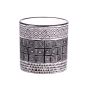Maceta de cerámica CARSA con cuadrados, negro-blanco, 11,5cm, Ø13cm