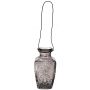 Botella de cristal HERSE con dibujo, asa, gris, 12,5cm, Ø6,5cm