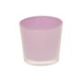 Portavelas ALENA de cristal, lila, 12,5cm, Ø13,3cm