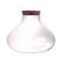 Tarro de cristal para almacenamiento IRMINE con tapa de corcho, transparente, 26cm, Ø13,5cm/Ø36cm