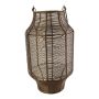Linterna de hierro EMANUELE, con asa, bronce, 48 cm, Ø 28 cm