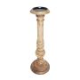 Portavelas RICCARDO de madera de mango, marrón, 40 cm, Ø 12,5 cm