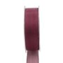 Cinta de organza OSNA, rojo burdeos, 25 m, 25 mm