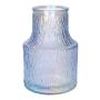 Jarrón de flores LUCIENNE de cristal, con diseño, lavanda iridiscente, 19,8 cm, Ø 13,5 cm