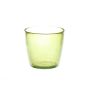 Portavelas de cristal LÖNNA, verde transparente, 13cm, Ø11cm/Ø14,5cm
