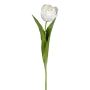 Flor decorativa tulipán TRIFT, blanco-verde, 50cm, Ø4,5cm
