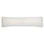 Cortacorrientes de puerta mullido ARIFA de tela de osito lisa, blanco, 90 x 20 x 15 cm