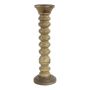 Portavelas SERAPHINE de madera de mango, marrón, 40 cm, Ø 12,5 cm