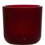 Vaso para velas NICK de cristal, rojo, 13cm, Ø14cm