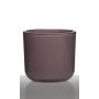 Vaso para velas NICK de cristal, rosa antiguo, 13cm, Ø14cm