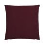 Cojín decorativo SILENA, rojo burdeos, costuras decorativas, 45x45cm