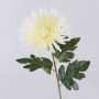 Flor artificial de crisantemo HIKJON, blanco cremoso, 75 cm, Ø 18 cm