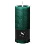 Vela cilíndrica AURORA, verde mar, 16cm, Ø6,8cm, 66h - Fabricada en Alemania