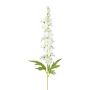 Flor de plástico de espuela de caballero VALENRA, blanca, 80 cm, Ø 8 cm