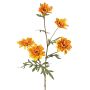 Rama artificial de crisantemo PRUDENCE, colección Eco, amarillo-anaranjado, 75 cm, Ø 5-6,5 cm