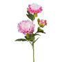 Rama artificial de peonía SLORMEK, rosa y blanco, 65 cm