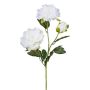 Rama artificial de peonía SLORMEK, blanca, 65 cm