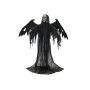 Ángel de la muerte animado de Halloween, esqueleto WOTAN con alas, risa espeluznante y función de movimiento, LED, 40x100x175cm