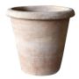 Maceta de terracota ELVORN, hecho a mano, hecha a mano, patinada, marrón, 55cm, Ø58cm
