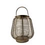 Farolillo de aluminio CONSTANTINE con asa, dorado, 20 cm, Ø 23 cm