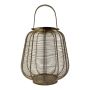 Farol de aluminio CONSTANTINE con asa, dorado, 30 cm, Ø 27 cm