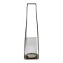 Linterna de aluminio MORGANNE con asa, plateada, 20 x 16 x 78 cm