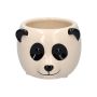 Maceta «Panda» KIRINA de cerámica, blanco-negro, 9,3 x 8,4 x 6,5 cm