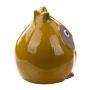 Figura de búho LETRY de cerámica, amarillo mostaza, 20x19x22cm