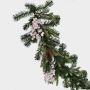 Guirnalda navideña artificial NAMSOS, bayas, piñas, LED, 180 cm, Ø 35 cm