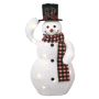 Figura decorativa de muñeco de nieve COLWOOD con función de movimiento, LED, blanco-rojo-negro, 30 cm