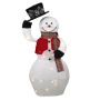 Figura decorativa de muñeco de nieve COLWOOD con función de movimiento, LED, blanco-rojo-negro, 45 cm