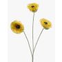 Rama artificial de amapola WHONRA, amarilla, 60 cm, Ø 7 cm